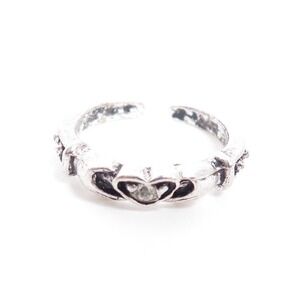 Irish Fede Gimmel Silver Tone Toe‎ Ring
